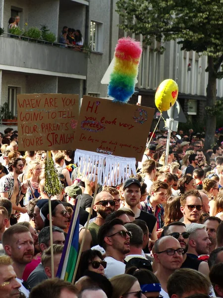 Berlin Németország 2019 Július Christopher Street Day Berlinben Lmbt Jogok — Stock Fotó