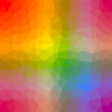 Soyut düşük polimer arkaplan. Üçgen düzensiz çokgen geometrik kristal origami çok renkli gökkuşağı deseni