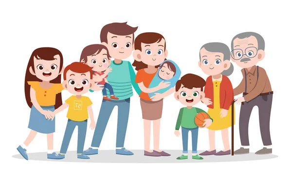 happy family vector illustration isolated