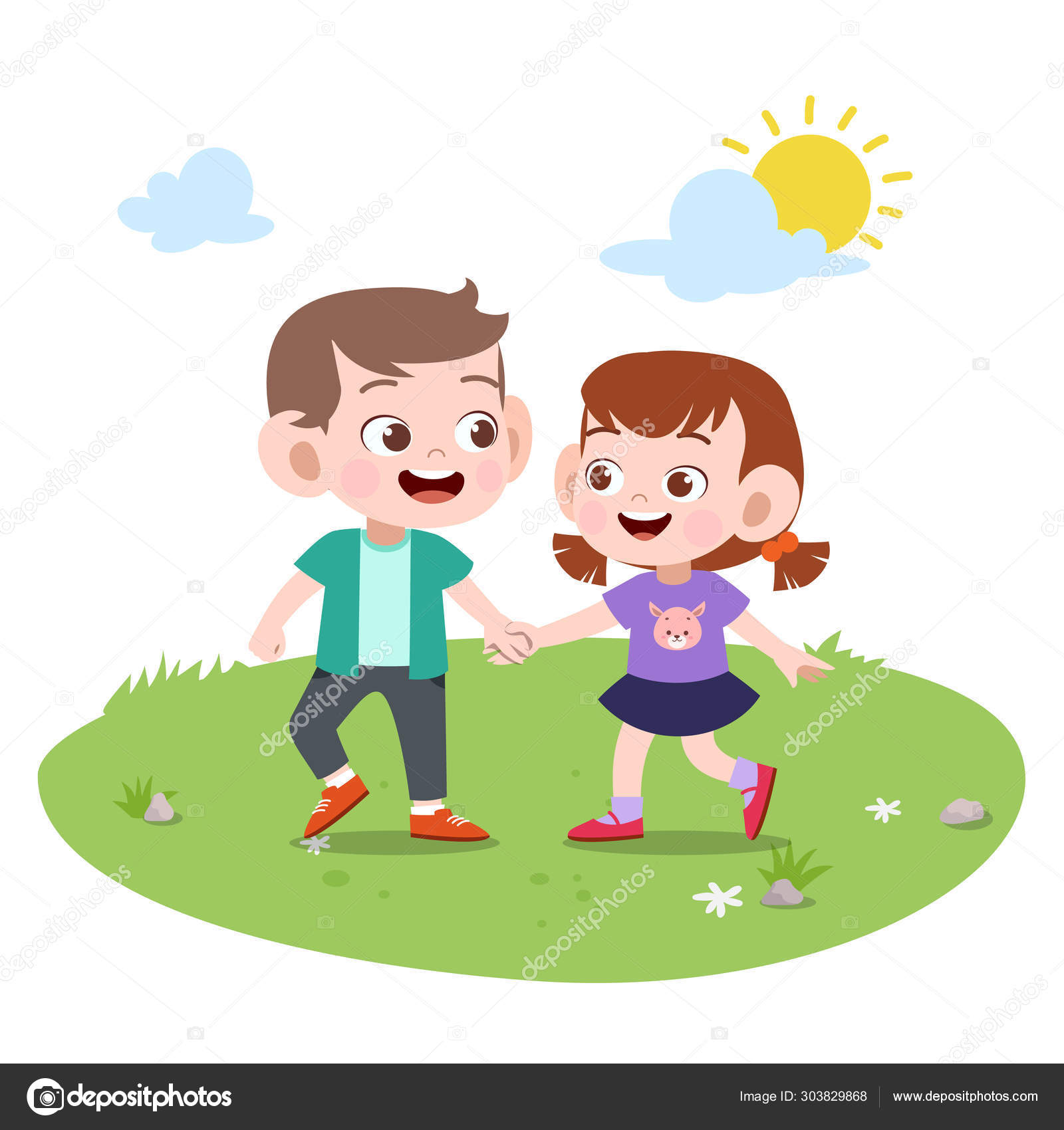 Kids Friendship Boy Girl Vector Illustration Stock Vector Image By C Colorfuelstudio Kids Friendship Boy Girl Vector Illustration Stock Vector Image By C Colorfuelstudio