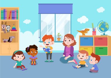 okul etkinlik öğretmeni vektör illüstrasyon öğretmek