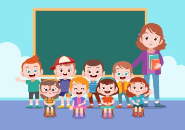 okul etkinlik öğretmeni vektör illüstrasyon öğretmek