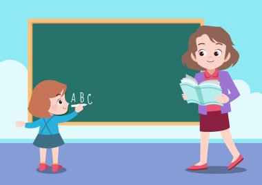 okul etkinlik öğretmeni vektör illüstrasyon öğretmek