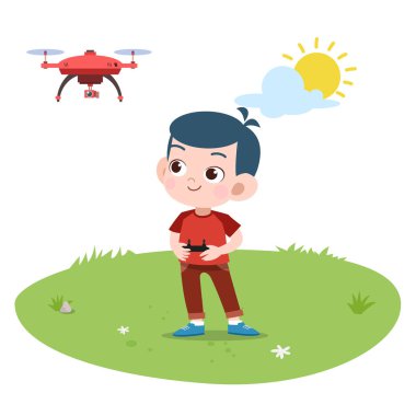 çocuk oyun uzaktan kumanda illüstrasyon