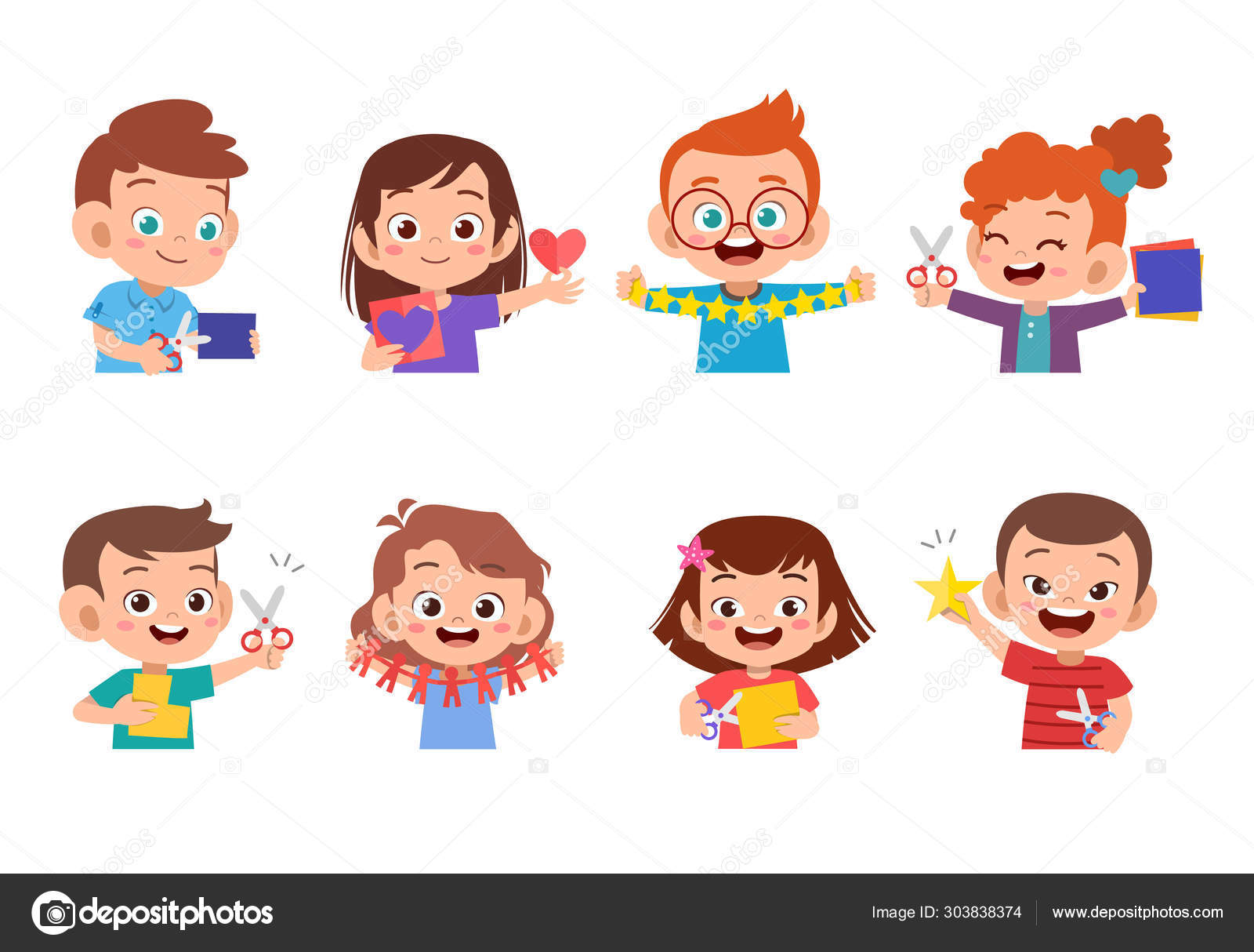 Kids paper craft art vector illustation Stock Vector by ©colorfuelstudio  303838374, image size:1600x1214