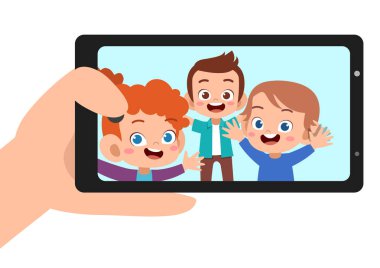 fikir vektör illüstrasyon düşünen çocuklar