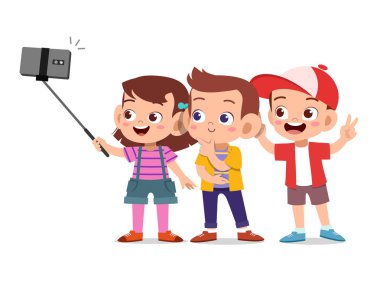 fikir vektör illüstrasyon düşünen çocuklar