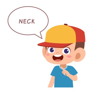 çocuk işaret vücut parçası vektör