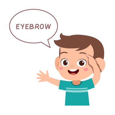 çocuk işaret vücut parçası vektör