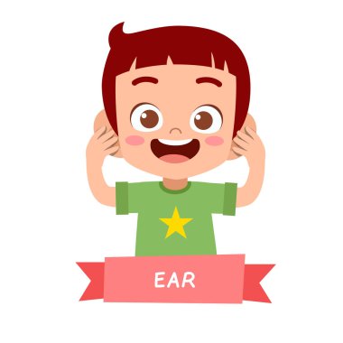 çocuk işaret vücut parçası vektör