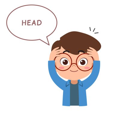 çocuk işaret vücut parçası vektör