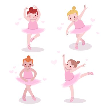 sevimli çocuk bale dansçı koleksiyonu