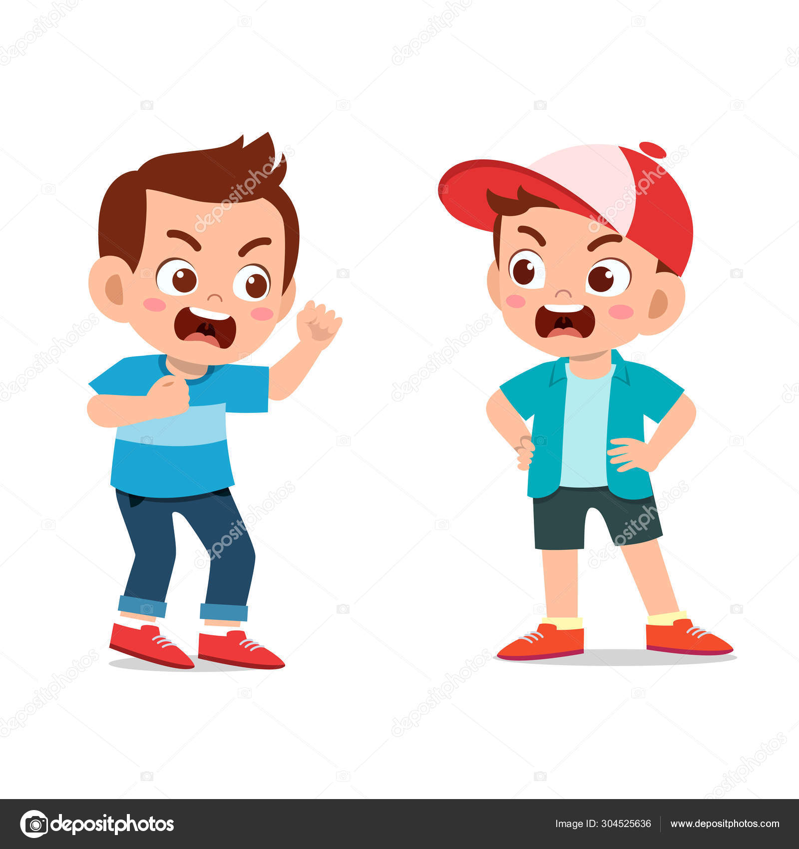 Brother sister fighting Vector Art Stock Images | Depositphotos