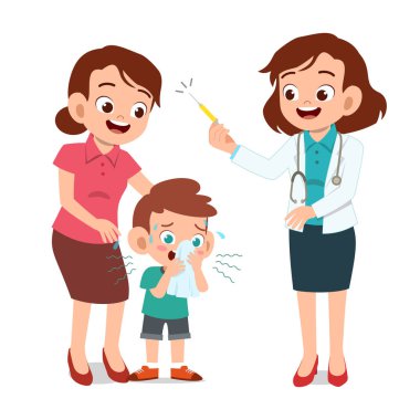 ebeveyn doktor muayenesi olan çocuklar
