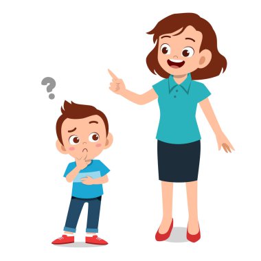 ebeveyn yardım çocuk illüstrasyon öğretmek