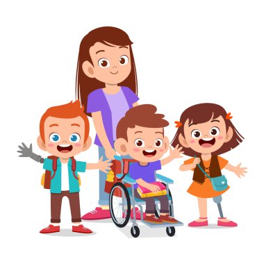 engelli çocuk ile mutlu anne