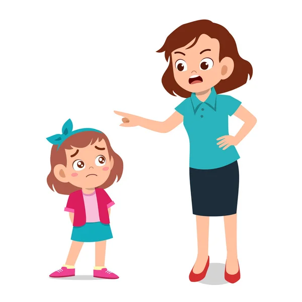 Rodič s dětskou pláčem ilustrace — Stockový vektor