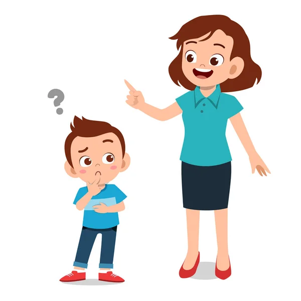 Ajutor părinte să învețe ilustrarea copilului — Vector de stoc
