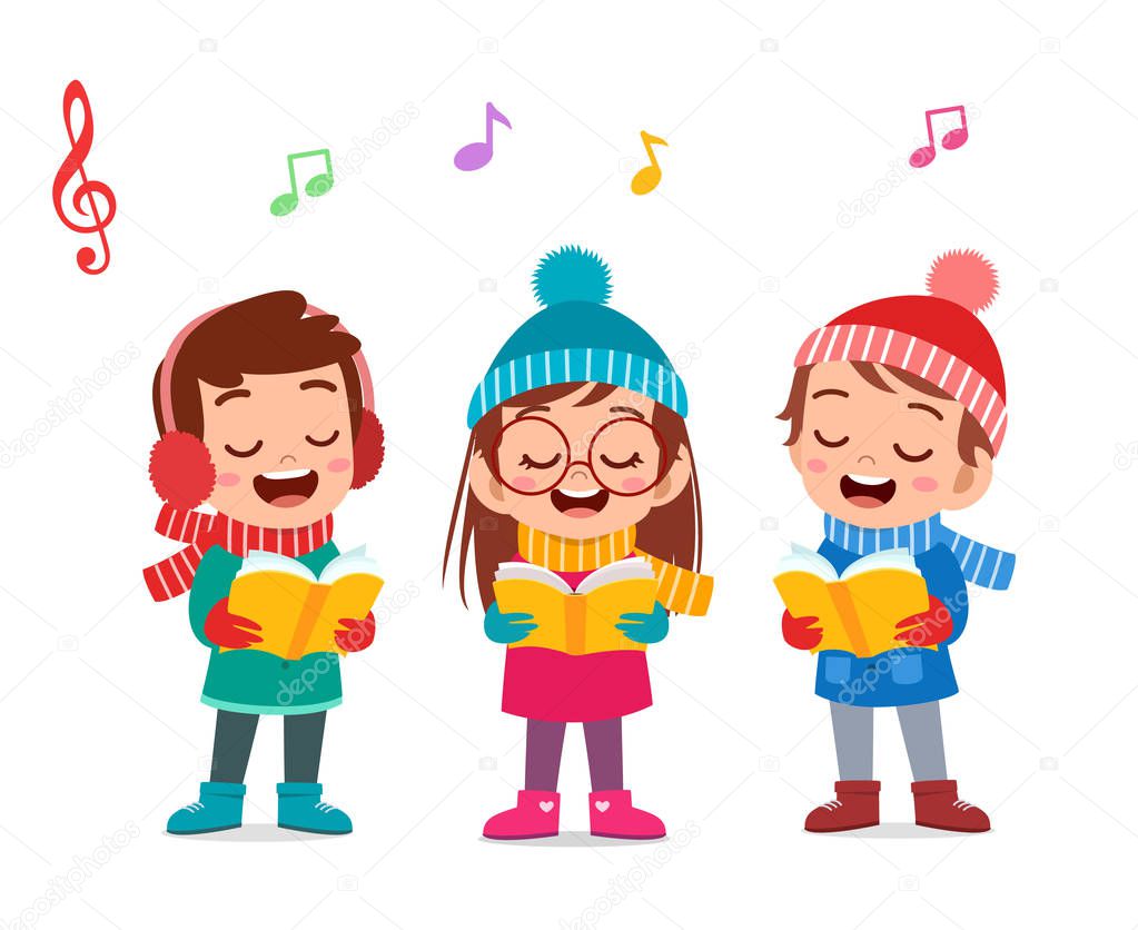 happy kids christmas sing musical
