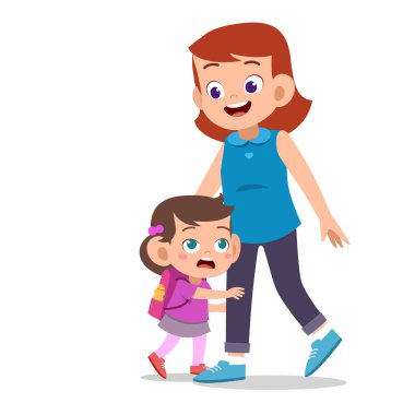 ilk gün okulda velisi olan çocuklar