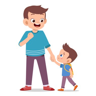 ilk gün okulda velisi olan çocuklar