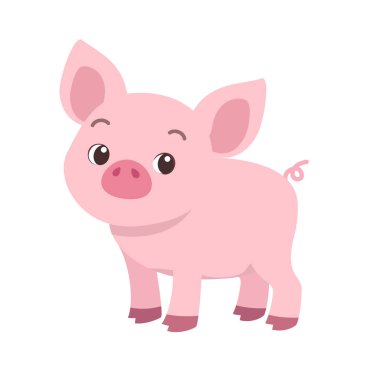 sevimli mutlu sığır ahır gülümseme hayvan vektör