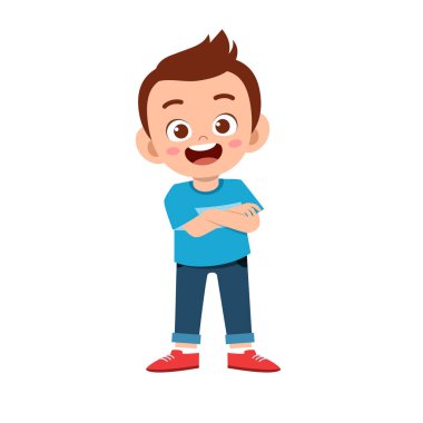 sevimli çocuk genç çocuk yüz ifadesi göstermek