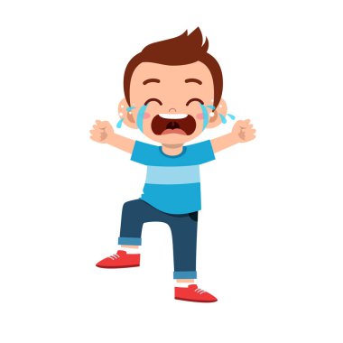 sevimli çocuk genç çocuk yüz ifadesi göstermek