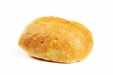 Ciabatta beyaz arka plan üzerinde. Close.