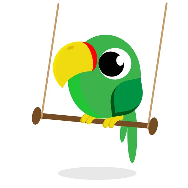 Papagei flacher Vektor — Stockvektor