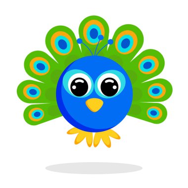 Peacock düz vektör