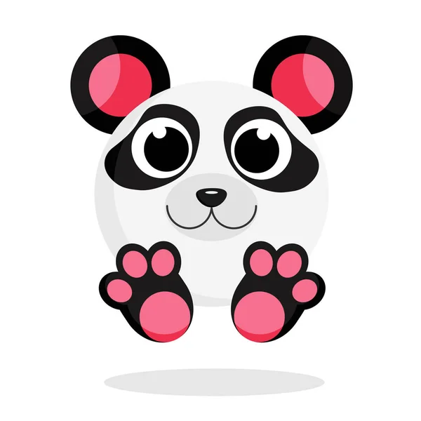 Panda vlakke vector — Stockvector