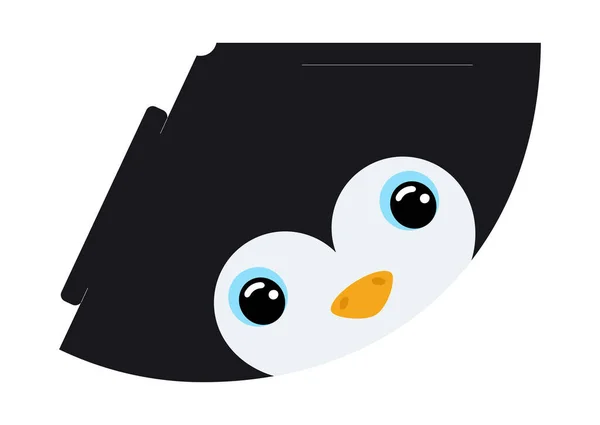 Drukowany Pingwin Makietą Świąteczny Wzór Rożka Urodziny Przyjęcie Boże Narodzenie — Wektor stockowy