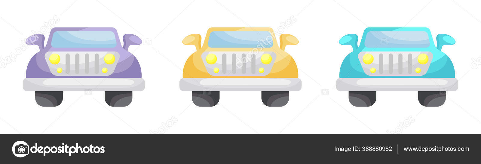 Coleccion Coches Dibujos Animados Bebe Lindo Aislado Sobre Fondo Blanco Vector Grafico Vectorial C Valentyna92 Imagen 309