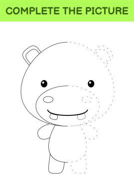 Şirin suaygırı resmini tamamla. Boyama kitabı. Fotoğrafı kopyala El yazısı pratiği, çizim becerileri eğitimi. Eğitim, basılabilir çalışma tablosu geliştiriyor. Etkinlik sayfası. Çizgi film vektör illüstrasyonu.