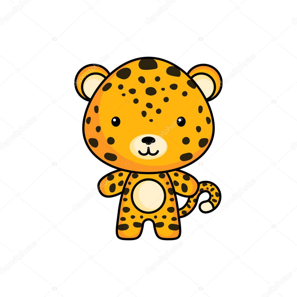 Vettoriale stockCarino Modello Logo Giaguaro Cartone Animato Sfondo Bianco  Disegno Carattere di ©Valentyna92 #418628958, image size:1024x1024