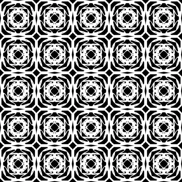 Seamless Oriental Pattern Arabic Ornaments White Lines Black Background — Stock Vector