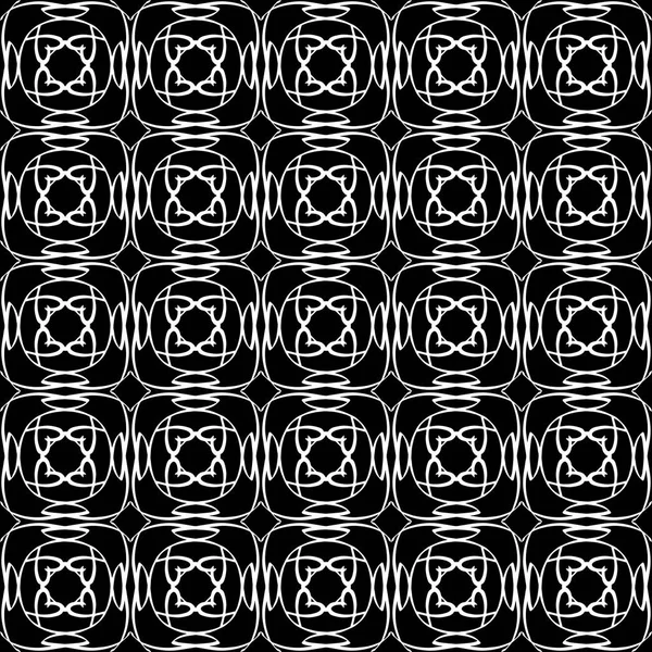 Arap süsleri ile dikişsiz oryantal desen. Siyah arka plandaki beyaz çizgiler.
