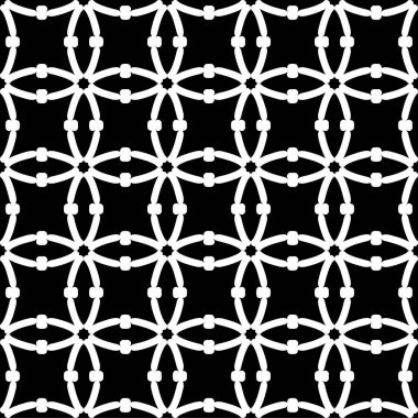 Arap süsleri ile dikişsiz oryantal desen. Siyah arka plandaki beyaz çizgiler.