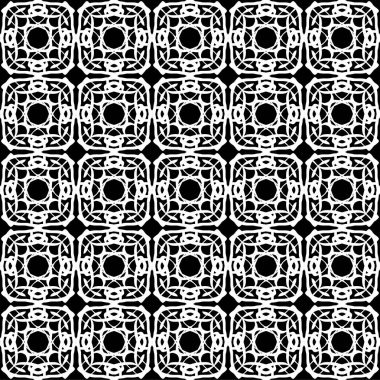 Arap süslemeleri ile sorunsuz oryantal desen. Siyah arka plandaki beyaz çizgiler.