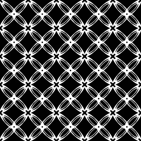 Arap süsleri ile dikişsiz oryantal desen. Siyah arka plandaki beyaz çizgiler.