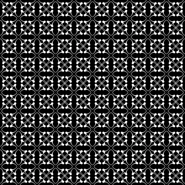 Бесшовный Восточный Узор Арабскими Орнаментами Белые Линии Черном Фоне — стоковый вектор