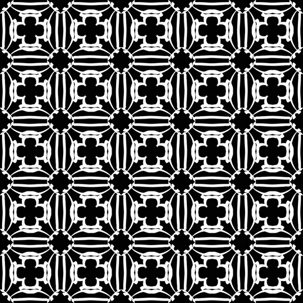 Arap süsleri ile dikişsiz oryantal desen. Siyah arka plandaki beyaz çizgiler.