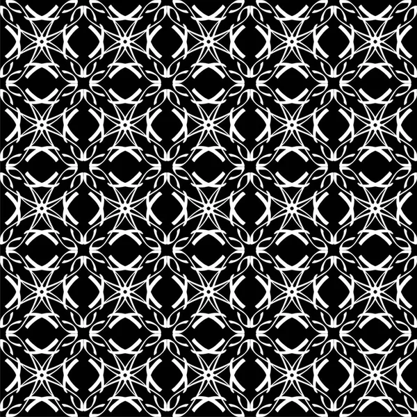 Arap süsleri ile dikişsiz oryantal desen. Siyah arka plandaki beyaz çizgiler.