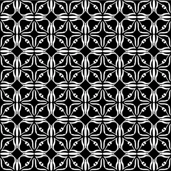 Arap süsleri ile dikişsiz oryantal desen. Siyah arka plandaki beyaz çizgiler.