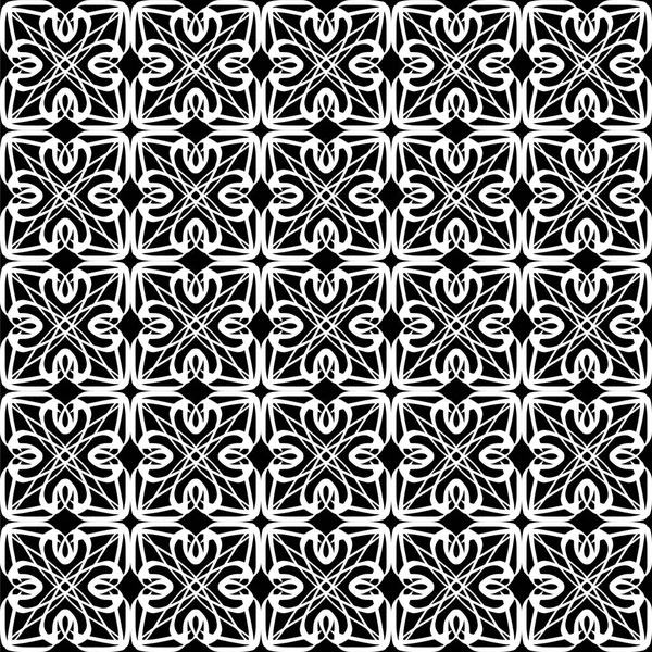 Arap süslemeleri ile sorunsuz oryantal desen. Siyah arka plandaki beyaz çizgiler.