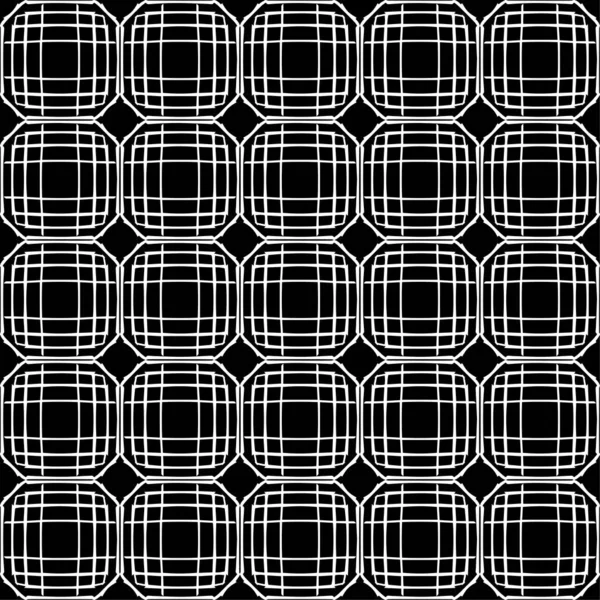 Siyah arka plan üzerinde soyut geometrik dikişsiz beyaz desen.