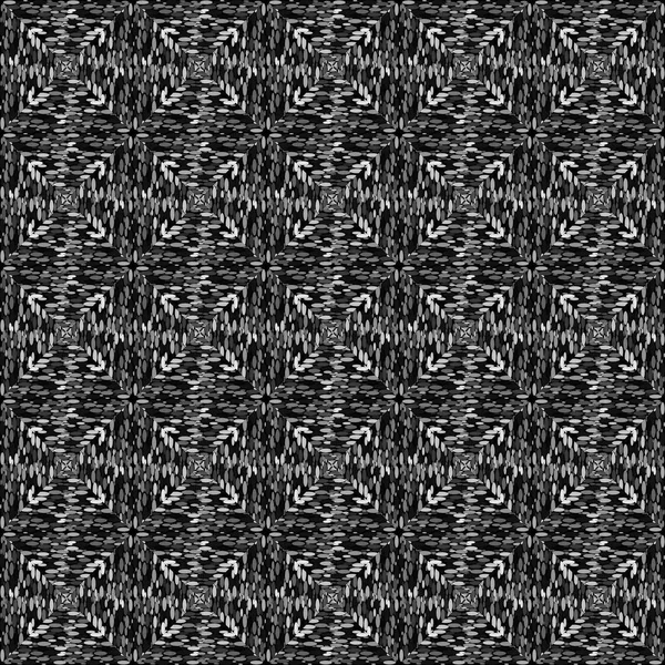 Siyah arka plan üzerinde soyut geometrik dikişsiz beyaz desen.