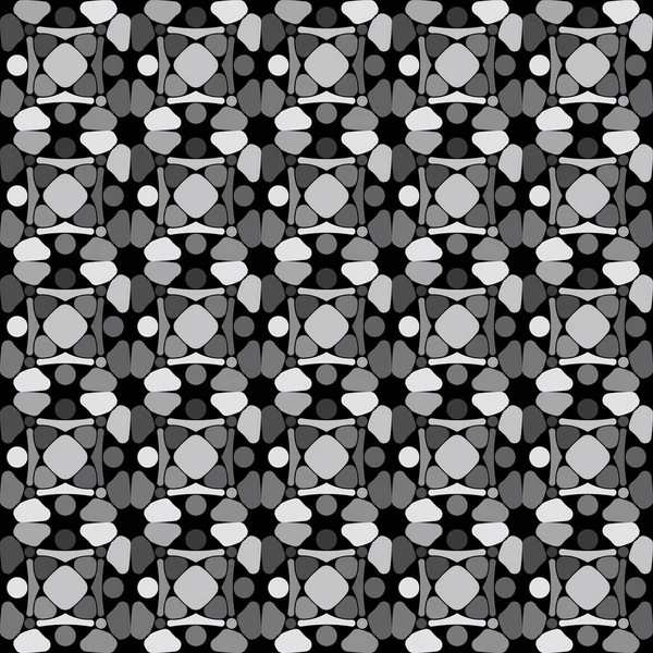 Siyah arka plan üzerinde soyut geometrik dikişsiz beyaz desen.