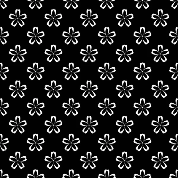 Siyah arka plan üzerinde soyut geometrik dikişsiz beyaz desen.